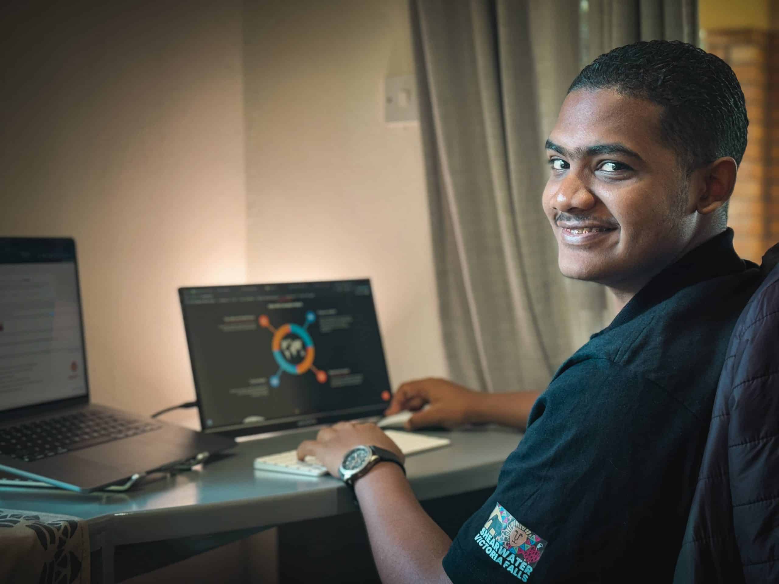 Meet Joel – the creative force behind the It’s No Matata web experience. From designing sites that are as functional as they are beautiful, Joel ensures every digital detail hits the mark. And when he’s not building online experiences, he’s penning stories that are just as compelling as his web builds.